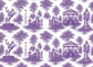 Licensed Tarleton State University Toile Wrapping Paper | 30” x 15’ Gift Wrap Roll | Purple Collegiate Gift Wrap
