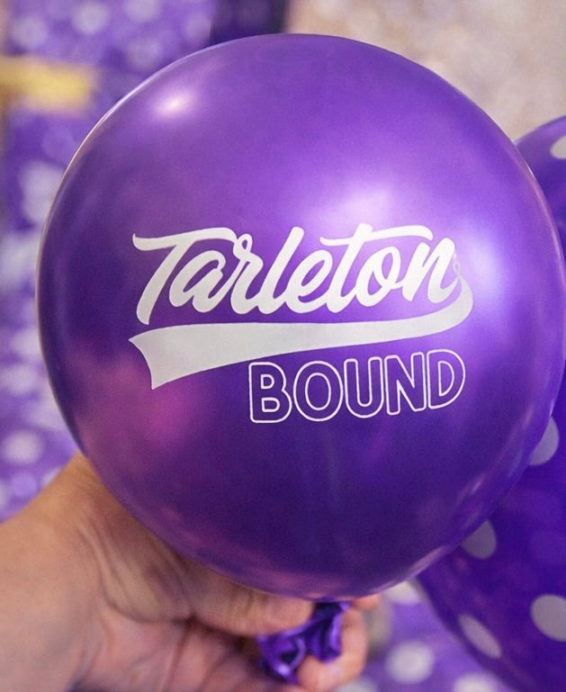 Tarleton Bound Banner with Balloons | College Decision Day Decor | Tarleton Acceptance Party Kit | Tarleton Graduation Celebration