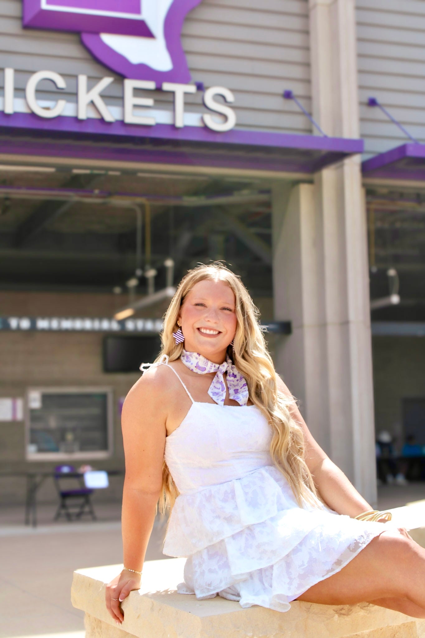 Tarleton Inspired Twilly Scarf – 2” x 34” Purple Western Hair Ribbon & Purse Tie – Stephenville Texas Gift for Texans Fans