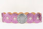 Purple Western Concho Belt | Adjustable Clip Circle Belt | Statement Cowgirl Belt | Boutique Fashion Belt