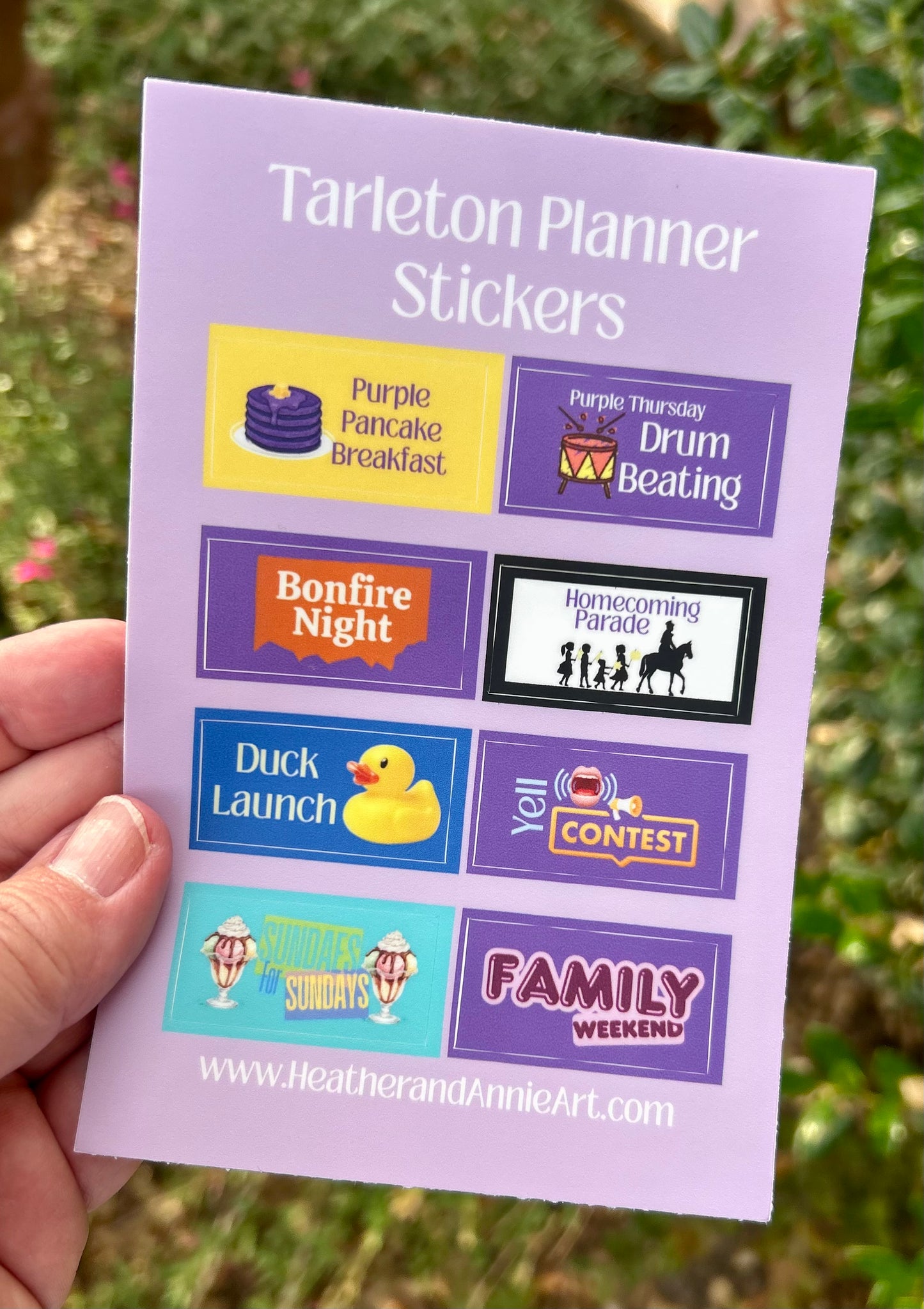 Tarleton Planner Stickers- Fall Activities- Official Licensed Sticker Sheet