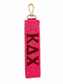Licensed Kappa Delta Chi Beaded Wristlet Keychain | Pink Sorority Wrist Strap | KΔΧ Greek Letter Key Fob Gift