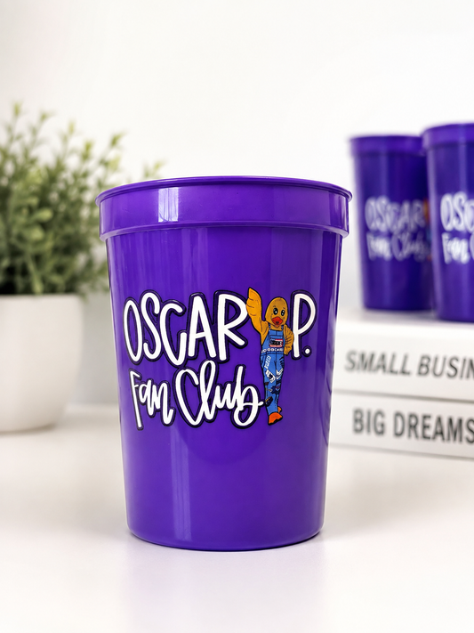 Tarleton Oscar P. Fan Club Cups – 16 oz Purple Stadium Cups | Pack of 10