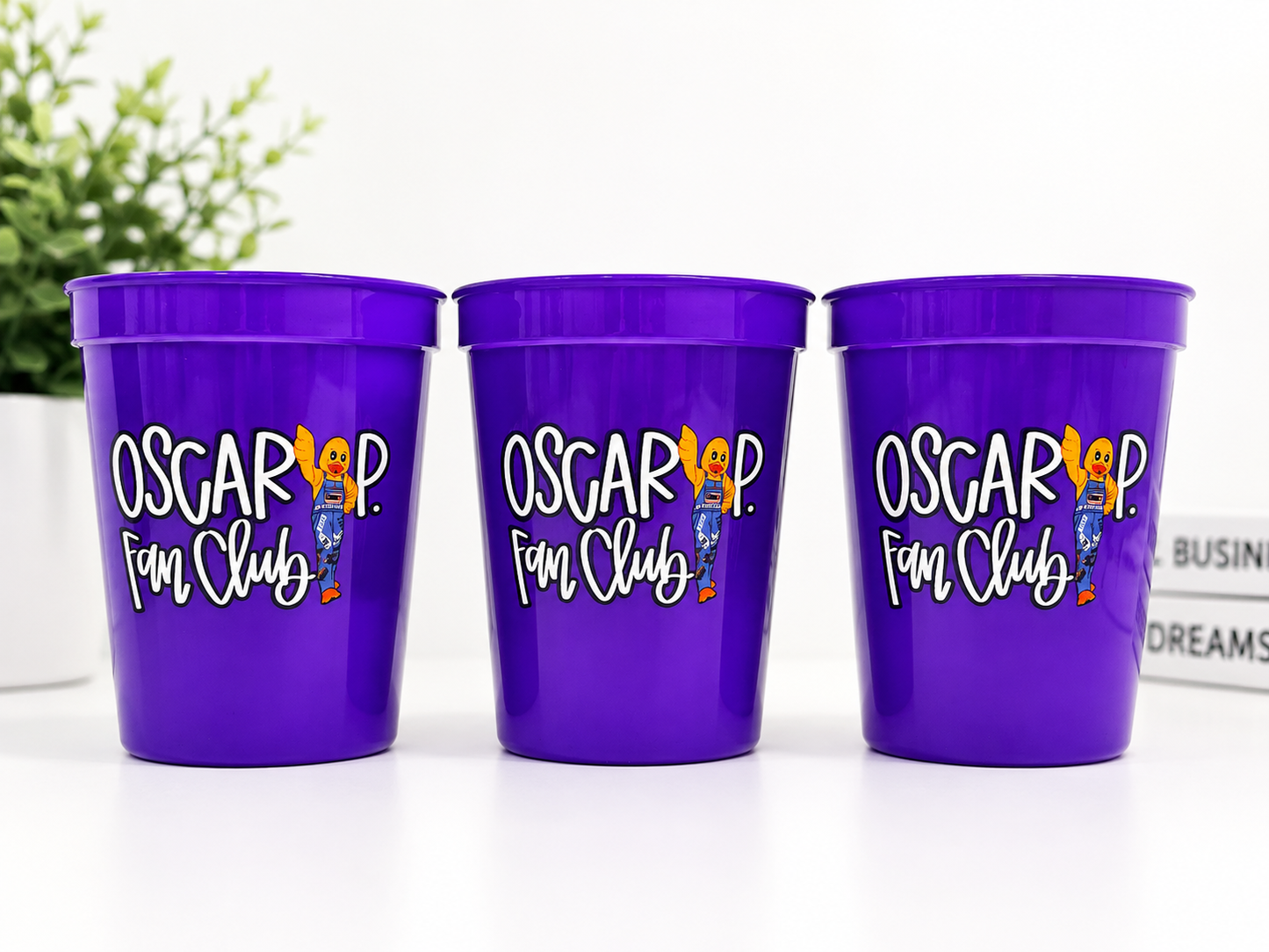 Tarleton Oscar P. Fan Club Cups – 16 oz Purple Stadium Cups | Pack of 10