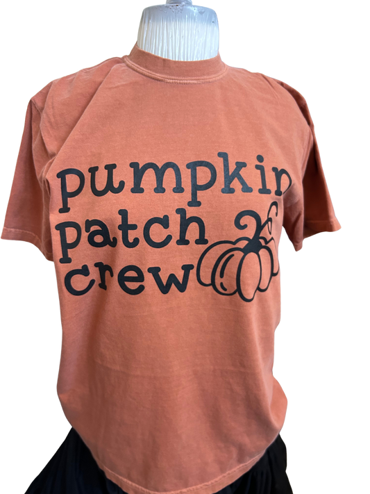 Pumpkin Patch Crew T-Shirt | Fall Family Matching Tee | Comfort Colors Rust Orange
