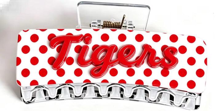 Tigers Polka Dot Hair Claw Clip