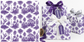 Licensed Tarleton State University Toile Wrapping Paper | 30” x 15’ Gift Wrap Roll | Purple Collegiate Gift Wrap