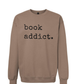Book Addict Sweatshirt | Minimalist Reading Crewneck | Cozy Book Lover Gift for Readers & Teachers