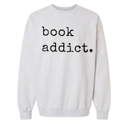 Book Addict Sweatshirt | Minimalist Reading Crewneck | Cozy Book Lover Gift for Readers & Teachers