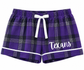 Purple Plaid Lounge Shorts | Women's Pajama Shorts with Drawstring Waist | Purple Sleep Shorts