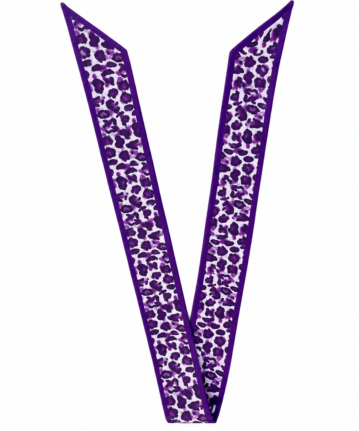 Purple Leopard Print Twilly Scarf – Game Day Hair & Bag Accessory