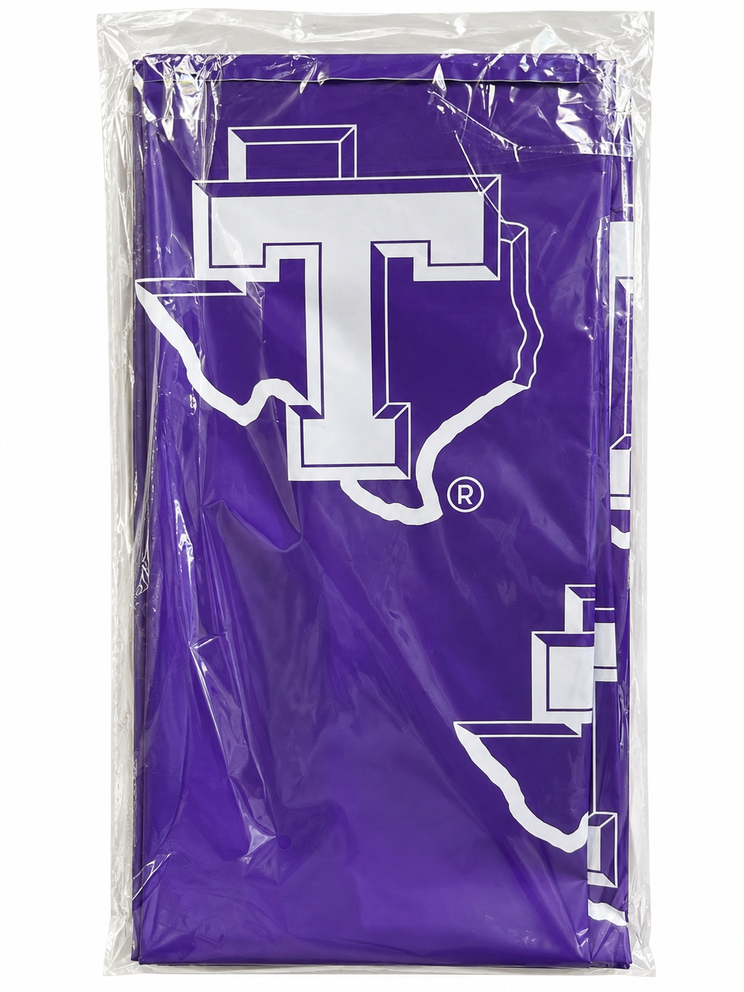 Tarleton State University® Purple Plastic Table Cover – 54” x 108”