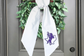 Tarleton Embroidered Sash – Handmade Duck Cloth Spirit Sash | White Game Day Sash | 58” Long