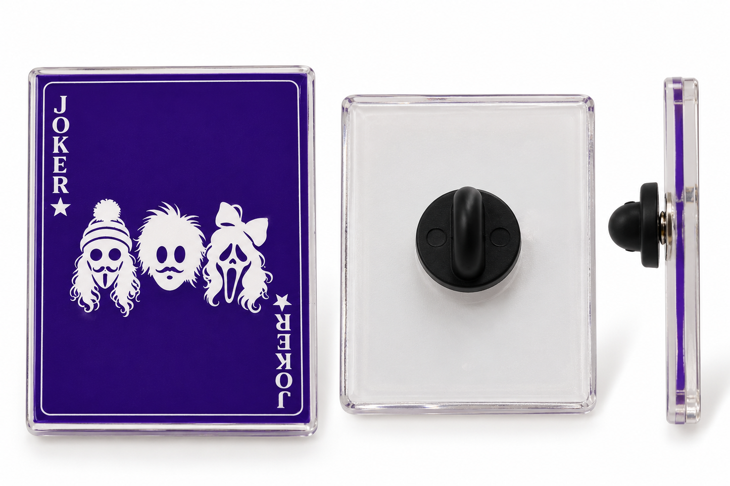 Purple Poo Playing Card Lapel Pin | Purple Spirit Pin