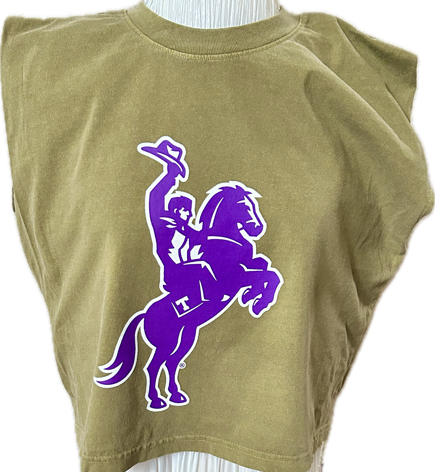 Tarleton Rider Cropped Tee – Olive Green Crop Top