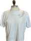 Tarleton Script Rhinestone Shoulder Tee – White Cropped Spirit Shirt | Licensed Tarleton Apparel