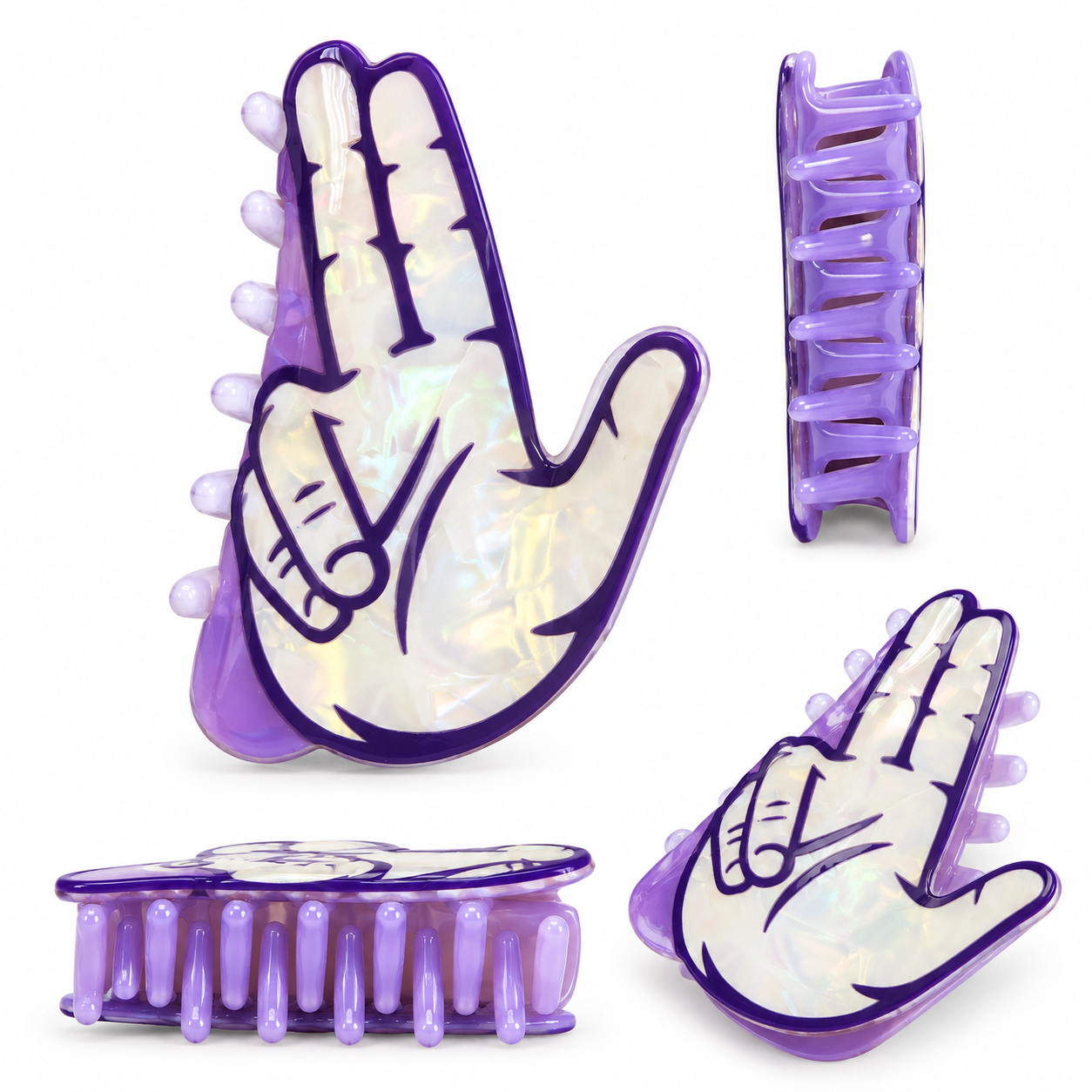 Tarleton State® States Up Hand Sign Hair Claw Clip 3.25"