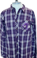 Tarleton Purple Plaid Flannel Shirt with Rhinestone T Logo | Game Day