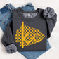 Kansas City KC Checkered Arrowhead Sweatshirt | Red, Black, Gray | Game Day Football Shirt | KC Spirit Wear