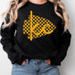 Kansas City KC Checkered Arrowhead Sweatshirt | Red, Black, Gray | Game Day Football Shirt | KC Spirit Wear