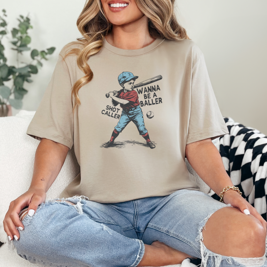 Vintage Wanna Be A Baller Graphic T-shirt