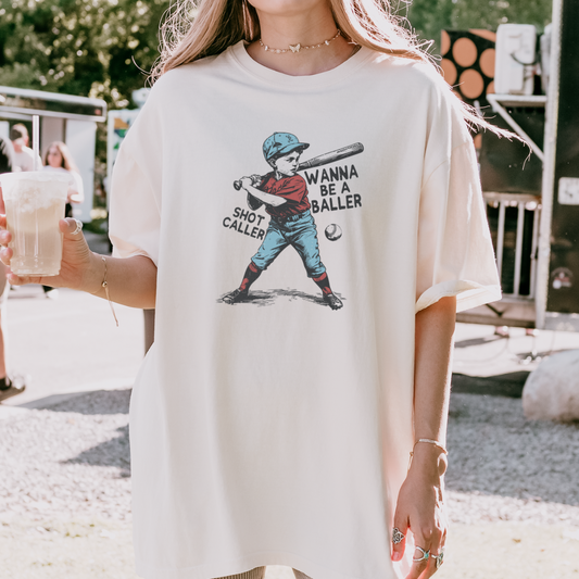 Vintage Wanna Be A Baller Graphic T-shirt