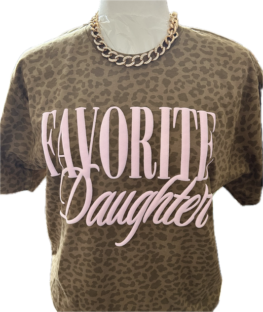 Favorite Daughter Puff Print Leopard Tee | Trendy Neutral Graphic T-Shirt