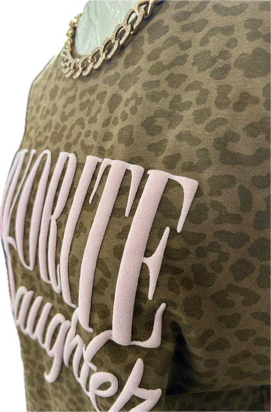 Favorite Daughter Puff Print Leopard Tee | Trendy Neutral Graphic T-Shirt