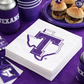 Tarleton Texans Paper Napkins – 20 Pack | Licensed Purple T Party Supplies | 2-Ply 6.5” x 6.5”