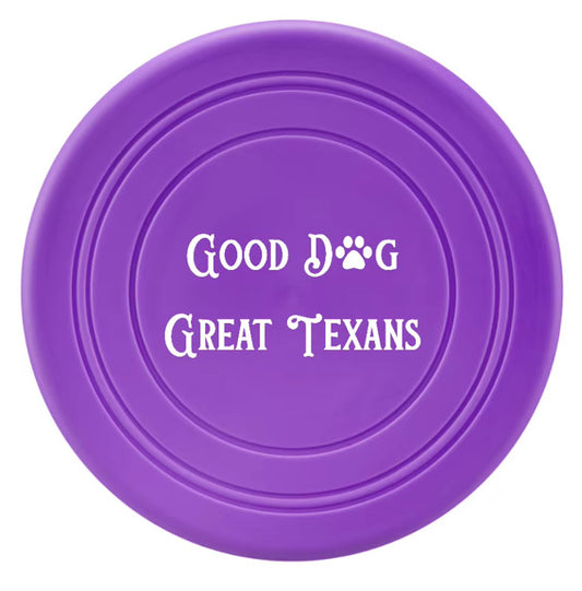 Good Dog Great Texans Dog Frisbee | Tarleton Dog Toy | Purple Flying Disc for Dogs