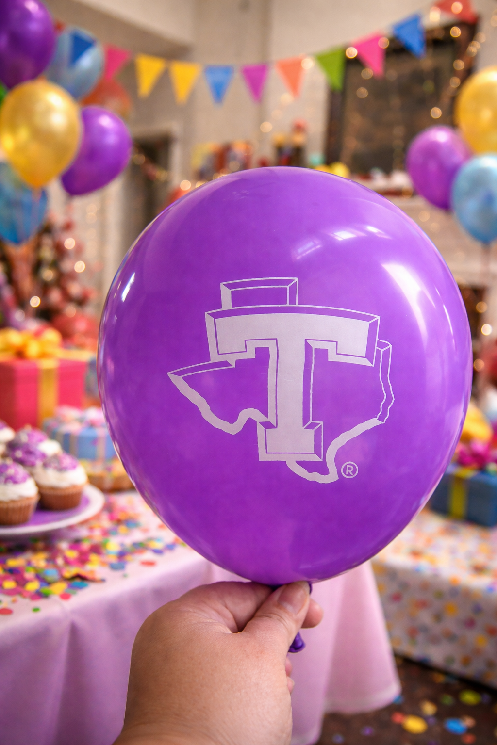 Licensed Tarleton State Balloons – 11” Purple Logo Balloons (3 Pack) | Tarleton Bound & Graduation Party Decor
