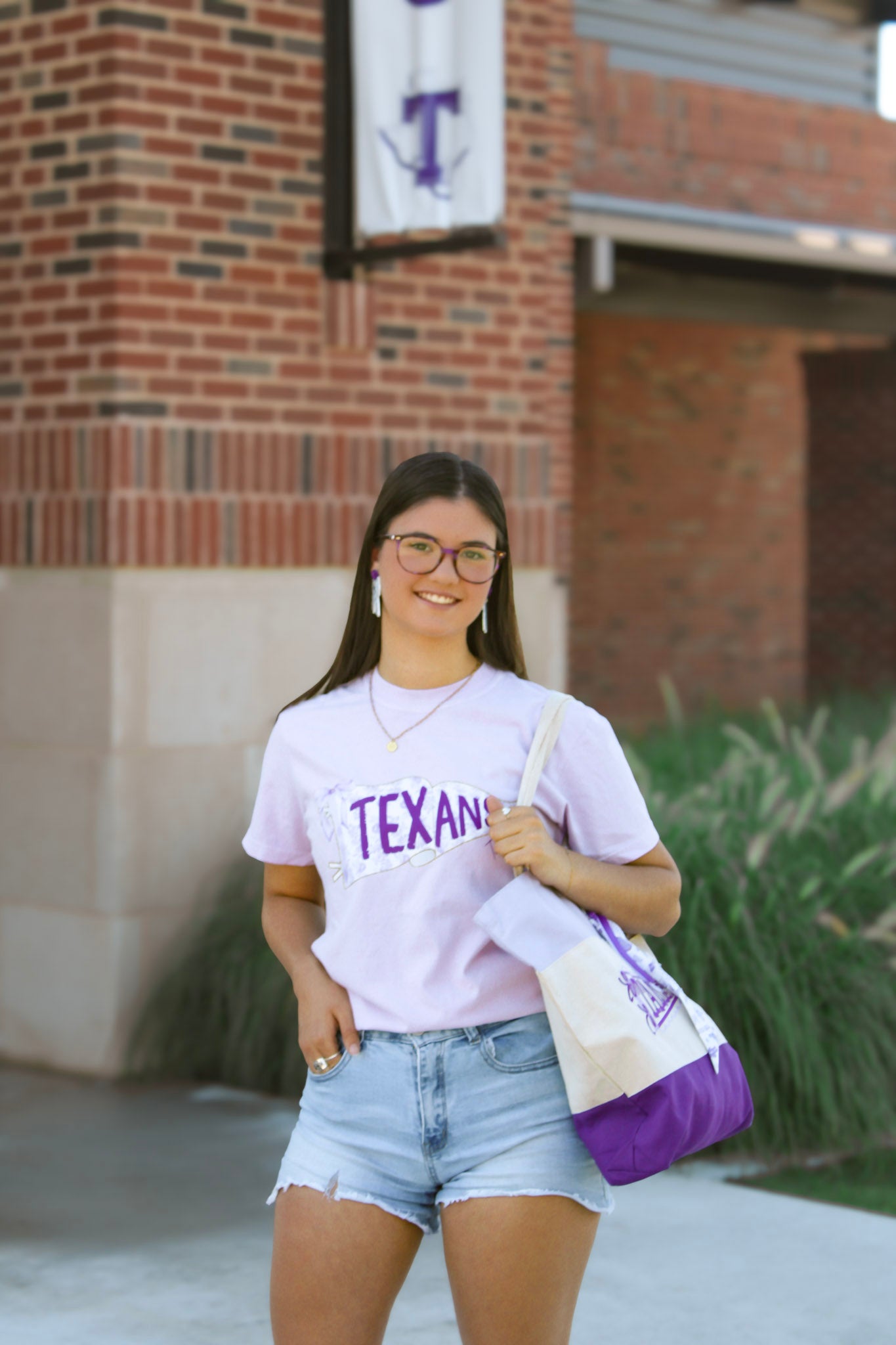 Licensed & Approved Tarleton Texans Floral Pennant T-Shirt – Comfort Colors® Orchid Purple Graphic Tee