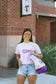 Licensed & Approved Tarleton Texans Floral Pennant T-Shirt – Comfort Colors® Orchid Purple Graphic Tee
