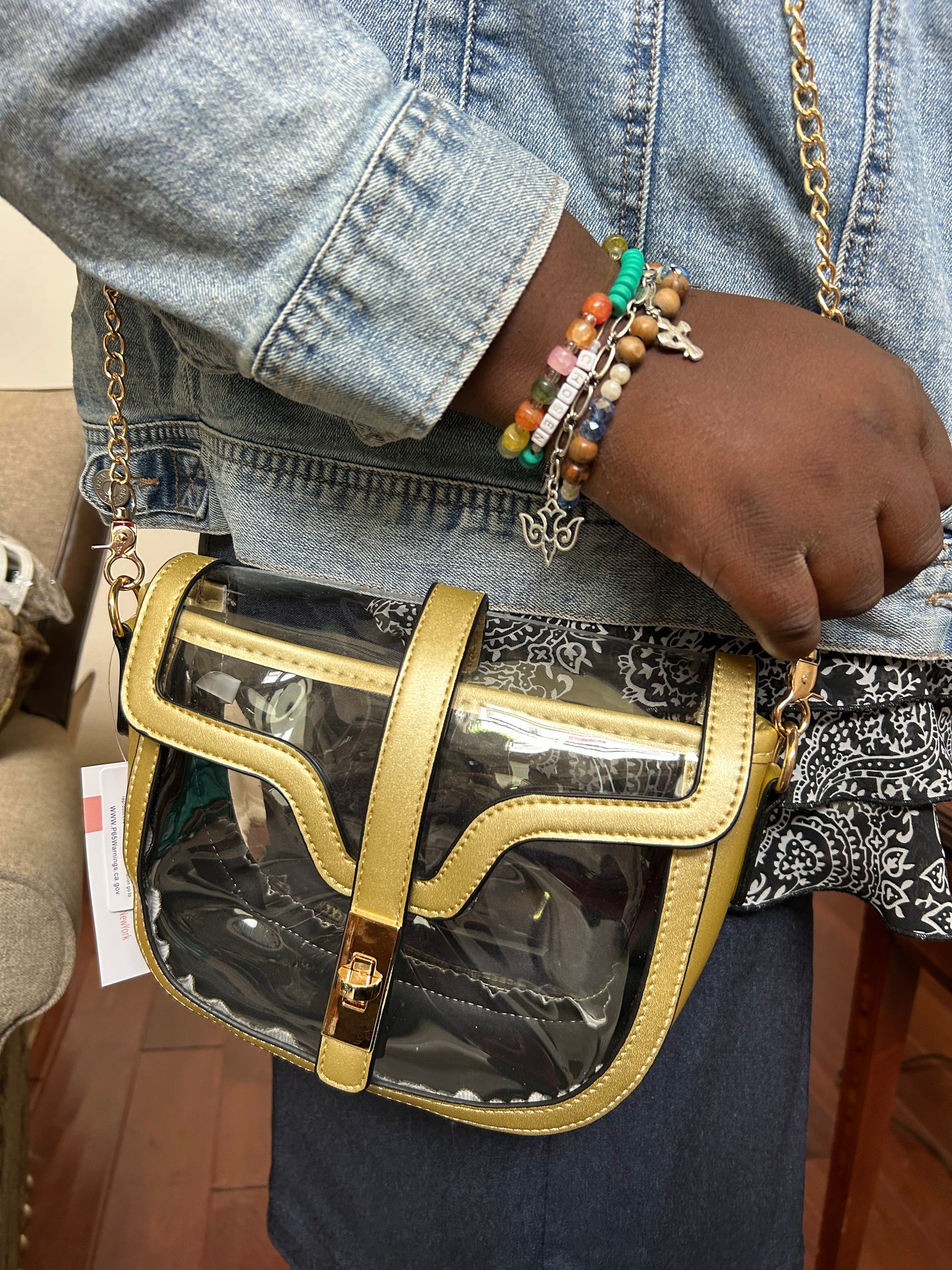 Clear Transparent Saddle Bag