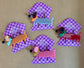 Dachshund Hair Clip – 3” Wiener Dog Alligator Clip with Bandana | Gray, Hot Pink, Red or Orange