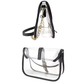 Licensed Clear Stadium Crossbody Bag with Black Trim | Stadium Approved Clear Purse | Game Day & Concert Bag