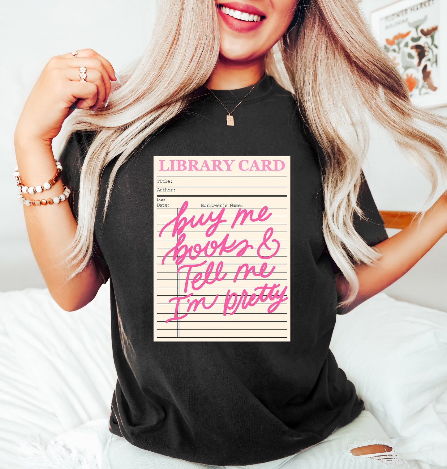 Buy Me Books & Tell Me I’m Pretty Shirt | Book Lover Graphic Tee | Reader Gift | Literary T-Shirt
