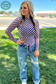 Spirit Wear Mesh Top – Purple & White Checkered | Game Day Outfit | Breathable Long Sleeve