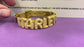 Tarleton Gold Letter Bracelet – Sparkly Rhinestone Charm on Gold Mesh Band